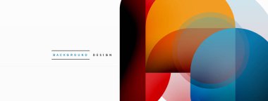 Yuvarlak üçgen çizgileri ve daireleri şekillendirir. Duvar kağıdı afişi arkaplanı veya iniş sayfası için Geometrik vektör çizimi