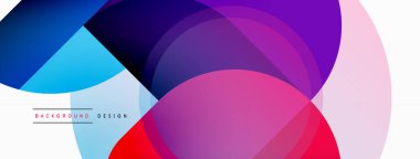 Yaratıcı geometrik duvar kağıdı. Asgari çember üçgen ve kare çizgi soyut arkaplan. Duvar kağıdı afişi veya iniş sayfası için vektör illüstrasyonu