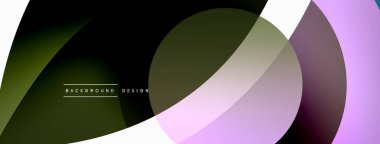 Yaratıcı geometrik duvar kağıdı. Asgari soyut arkaplan. Duvar kağıdı arkaplanı veya iniş sayfası için daire dalga ve yuvarlak şekiller kompozisyon vektör çizimi