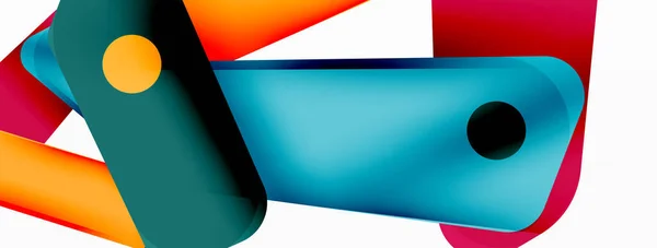 Kreatywna Geometryczna Tapeta Minimalne Abstrakcyjne Tło Kolor Jasne Pokrywające Się — Wektor stockowy