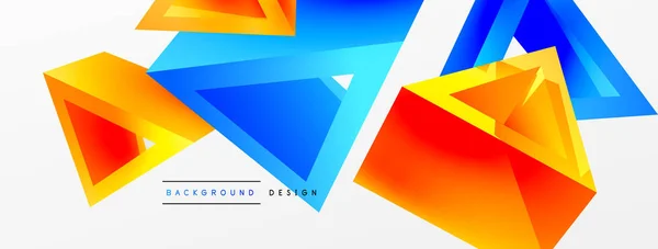Triangle Abstract Background Basic Shape Technology Business Concept Composition Trendy — Stockvektor