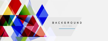Renkli üçgen bileşimi, geometrik soyut arkaplan. Tekno veya iş konsepti, duvar kağıdı, afiş, arkaplan, iniş sayfası deseni