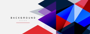 Renkli üçgen bileşimi, geometrik soyut arkaplan. Tekno veya iş konsepti, duvar kağıdı, afiş, arkaplan, iniş sayfası deseni