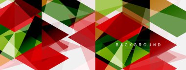 Renkli üçgen bileşimi, geometrik soyut arkaplan. Tekno veya iş konsepti, duvar kağıdı, afiş, arkaplan, iniş sayfası deseni