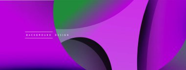 Yaratıcı geometrik duvar kağıdı. Asgari soyut arkaplan. Duvar kağıdı arkaplanı veya iniş sayfası için daire ve dalga kompozisyon vektör çizimi