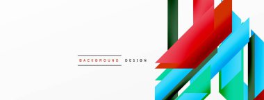 Minimum geometrik soyut arkaplan. Dinamik 3D çizgi kompozisyonu. Duvar kağıdı, afiş, arkaplan veya iniş için moda tekno iş şablonu