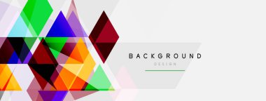 Renkli üçgen bileşimi, geometrik soyut arkaplan. Tekno veya iş konsepti, duvar kağıdı, afiş, arkaplan, iniş sayfası deseni