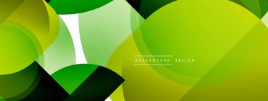 Yuvarlak üçgen çizgileri ve daireleri şekillendirir. Duvar kağıdı afişi arkaplanı veya iniş sayfası için Geometrik vektör çizimi