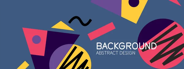 Fond Abstrait Avec Blocs Lignes Formes Géométriques Techno Concept Entreprise — Image vectorielle