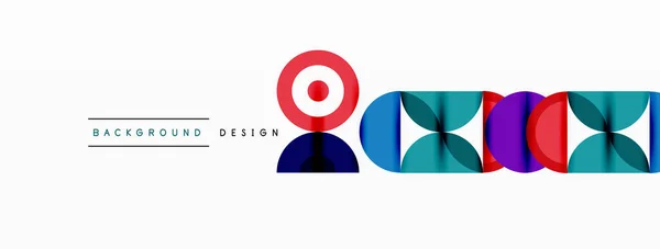 Colorful Circle Abstract Background Template Wallpaper Banner Presentation Background Web — Vetor de Stock