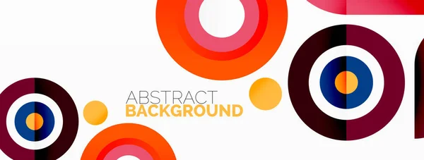 Abstract Shapes Background Minimalist Decoration Geometric Background Circles Rings — Stock Vector