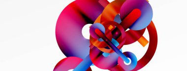 Minimum geometrik soyut arkaplan. Çember, çizgi ve yuvarlak şekiller tasarımı. Duvar kağıdı, afiş, arkaplan veya iniş için moda tekno iş şablonu