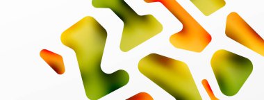 Renkli parlak soyut şekiller kompozisyonu. Duvar kağıdı, afiş, arkaplan, kart, kitap illüstrasyonu, iniş sayfası için dijital ağ geleceksel şablonu