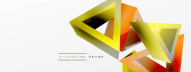 3d üçgen soyut arkaplan. Temel şekil teknolojisi ya da iş konsepti bileşimi. Duvar kağıdı, afiş, arkaplan veya iniş için moda tekno iş şablonu