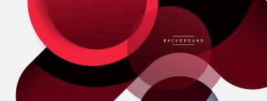 Yaratıcı geometrik duvar kağıdı. Asgari soyut arkaplan. Duvar kağıdı arkaplanı veya iniş sayfası için daire bileşimi vektör çizimi