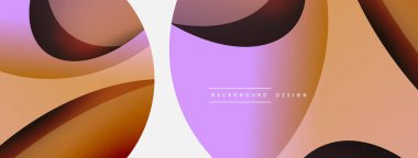 Yaratıcı geometrik duvar kağıdı. Asgari soyut arkaplan. Duvar kağıdı arkaplanı veya iniş sayfası için daire ve dalga kompozisyon vektör çizimi