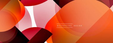 Yuvarlak üçgen çizgileri ve daireleri şekillendirir. Duvar kağıdı afişi arkaplanı veya iniş sayfası için Geometrik vektör çizimi