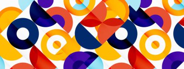 Renkli çember soyut arkaplan. Duvar kağıdı, afiş, sunum, arkaplan şablonu