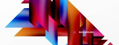 Modern trend minimalist soyut arka plan. Geometrik desen tasarımı, 3 boyutlu ve gölge efektleri. Vektör İllüstrasyonu