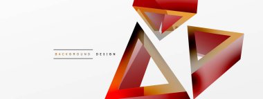 3d üçgen soyut arkaplan. Temel şekil teknolojisi ya da iş konsepti bileşimi. Duvar kağıdı, afiş, arkaplan veya iniş için moda tekno iş şablonu