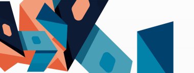 Yaratıcı geometrik duvar kağıdı. Soyut kurdele biçimi kompozisyonu. Duvar kağıdı, afiş, arkaplan veya iniş için tekno iş şablonu