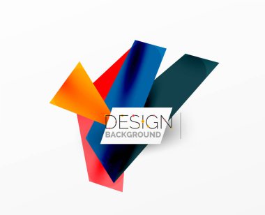 Arka plan soyut örtüşen şekiller. Duvar kağıdı afişi veya iniş sayfası için en düşük bileşim vektör ilüstrasyonuName