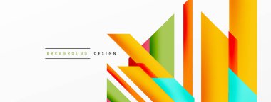 Minimum geometrik soyut arkaplan. Dinamik 3D çizgi kompozisyonu. Duvar kağıdı, afiş, arkaplan veya iniş için moda tekno iş şablonu