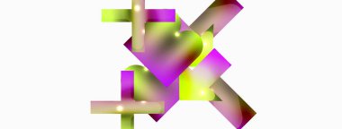 Minimum geometrik soyut arkaplan. İlkel şekiller kompozisyon arkaplanı. Duvar kağıdı, afiş, arkaplan veya iniş için moda tekno iş şablonu