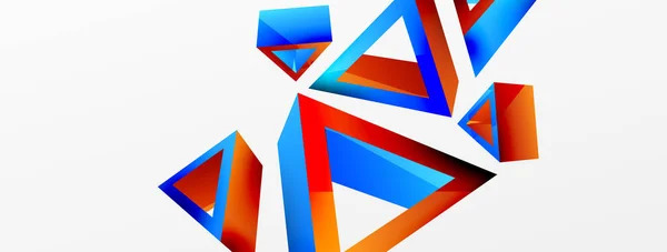 Triangle Abstract Background Vector Basic Shape Technology Business Concept Composition — 图库矢量图片