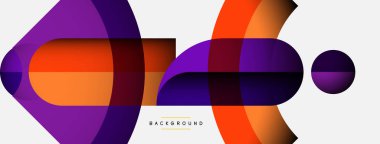 Moda şekilleri, renk minimal tasarım bileşimi, duvar kağıdı afişi veya iniş sayfası için çizgiler ve gölgeler