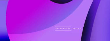 Yaratıcı geometrik duvar kağıdı. Asgari soyut arkaplan. Duvar kağıdı arkaplanı veya iniş sayfası için daire ve dalga kompozisyon vektör çizimi