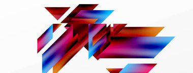 Modern trend minimalist soyut arka plan. Geometrik desen tasarımı, 3 boyutlu ve gölge efektleri. Vektör İllüstrasyonu