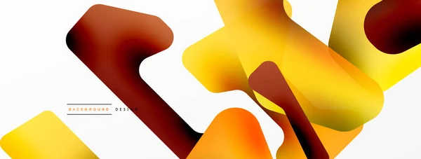 Colorful Bright Abstract Shapes Composition Digital Web Futuristic Template Wallpaper — 图库矢量图片