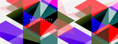 Renkli üçgen bileşimi, geometrik soyut arkaplan. Tekno veya iş konsepti, duvar kağıdı, afiş, arkaplan, iniş sayfası deseni