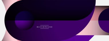 Geometrik soyut arkaplan. Duvar kağıdı arkaplanı veya iniş sayfası için yuvarlak şekiller, daireler, satır bileşimi