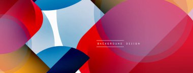 Yuvarlak üçgen çizgileri ve daireleri şekillendirir. Duvar kağıdı afişi arkaplanı veya iniş sayfası için Geometrik vektör çizimi