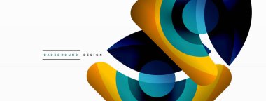 Yaratıcı geometrik duvar kağıdı. Asgari soyut arkaplan. Duvar kağıdı arkaplanı veya iniş sayfası için daire dalga ve yuvarlak şekiller kompozisyon vektör çizimi