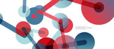 Çizgi noktaları geometrik soyut arkaplan bağlantıları. Çizgilerle birbirine bağlı çemberler. Duvar kağıdı, afiş, arkaplan veya iniş için moda tekno iş şablonu