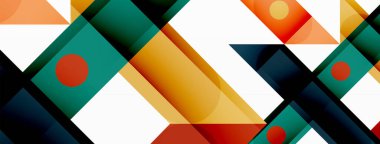 Parlak renkli düz çizgiler geometrik soyut arkaplan. Duvar kağıdı, afiş, arkaplan ya da iniş için üst üste binen çizgiler