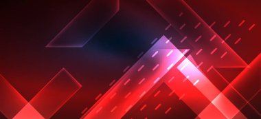 Arka plan duvar kağıtları, parlak çizgiler ve geometrik şekiller. Yapay Zeka teknolojisi, engelleme zinciri, iletişim, 5G, bilim, iş ve teknoloji konsepti için koyu duvar kağıdı