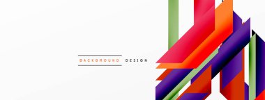 Minimum geometrik soyut arkaplan. Dinamik 3D çizgi kompozisyonu. Duvar kağıdı, afiş, arkaplan veya iniş için moda tekno iş şablonu