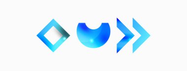 Dinamik bileşim, parlak geometrik şekiller soyut arkaplan. Duvar kağıdı, afiş, arkaplan veya iniş için moda tekno iş şablonu
