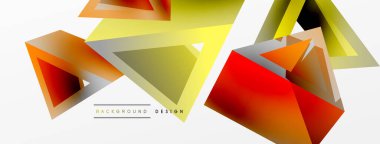 3d üçgen soyut arkaplan. Temel şekil teknolojisi ya da iş konsepti bileşimi. Duvar kağıdı, afiş, arkaplan veya iniş için moda tekno iş şablonu