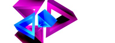 3d üçgen soyut arkaplan. Temel şekil teknolojisi ya da iş konsepti bileşimi. Duvar kağıdı, afiş, arkaplan veya iniş için moda tekno iş şablonu