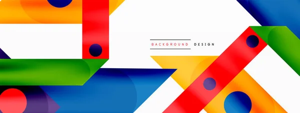 Color Overlapping Stripes Background Colorful Lines Composition Wallpaper Banner Background — Stock Vector