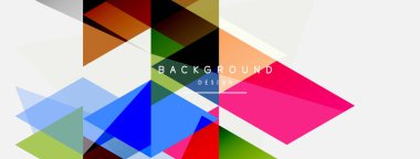 Renkli üçgen bileşimi, geometrik soyut arkaplan. Tekno veya iş konsepti, duvar kağıdı, afiş, arkaplan, iniş sayfası deseni