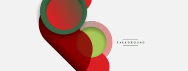 Çember ve yuvarlak şekiller soyut arkaplan. Duvar kağıdı afişi veya iniş sayfası için vektör illüstrasyonu