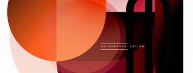 Yaratıcı geometrik duvar kağıdı. Asgari çember üçgen ve kare çizgi soyut arkaplan. Duvar kağıdı afişi veya iniş sayfası için vektör illüstrasyonu