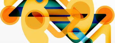 Geometrik ilkeller. Çizgiler, çemberler soyut arkaplan