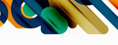 Yaratıcı geometrik duvar kağıdı. Asgari çizgiler ve daireler. Duvar kağıdı, afiş, arkaplan veya iniş için moda tekno iş şablonu